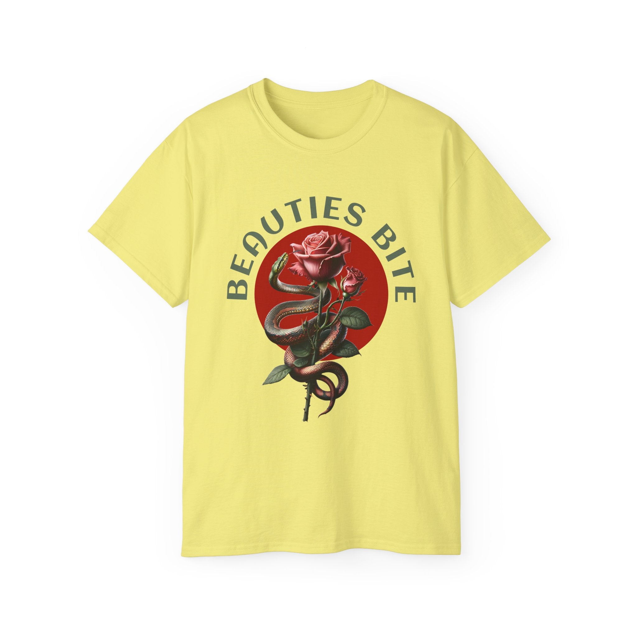 Beauties Bite - Cotton Tee (Front) - Damned Threads